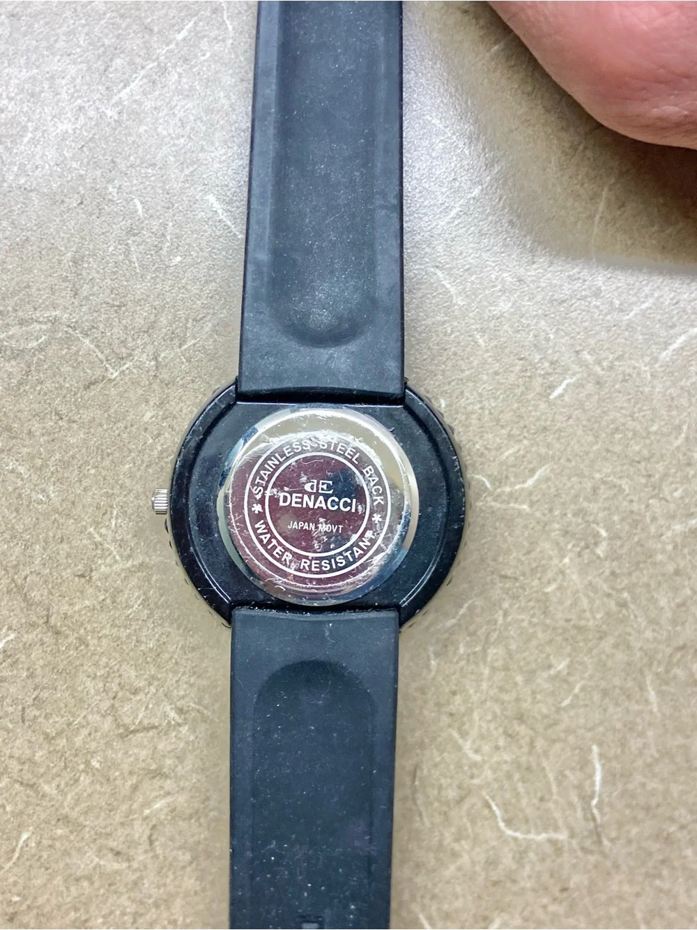 Black Crystal Bezel Quartz Watch